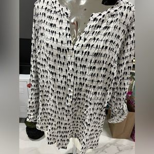 Bird on a wire button down town, Sz 1x, NWT